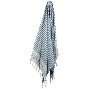 Beach towel 90×170 Greenwich Polo Club 2880 Ecru Blue