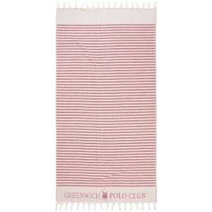Beach towel 90×170 Greenwich Polo Club 2882 Ecru Red