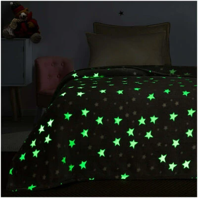 Κουβέρτα fleece φωσφορίζουσα Beauty Home Art 6129 Γκρι Ροζ