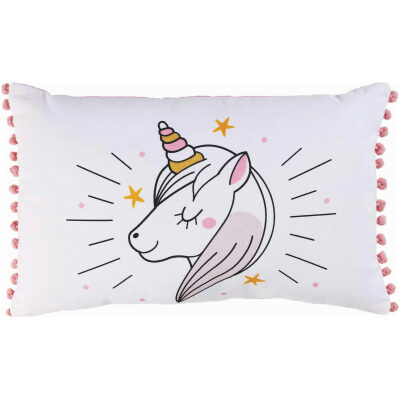 Διακοσμητικό μαξιλάρι 30x50 Flamingo Unicorn Λευκό
