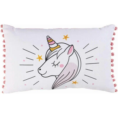 Διακοσμητικό μαξιλάρι 30x50 Flamingo Unicorn Λευκό