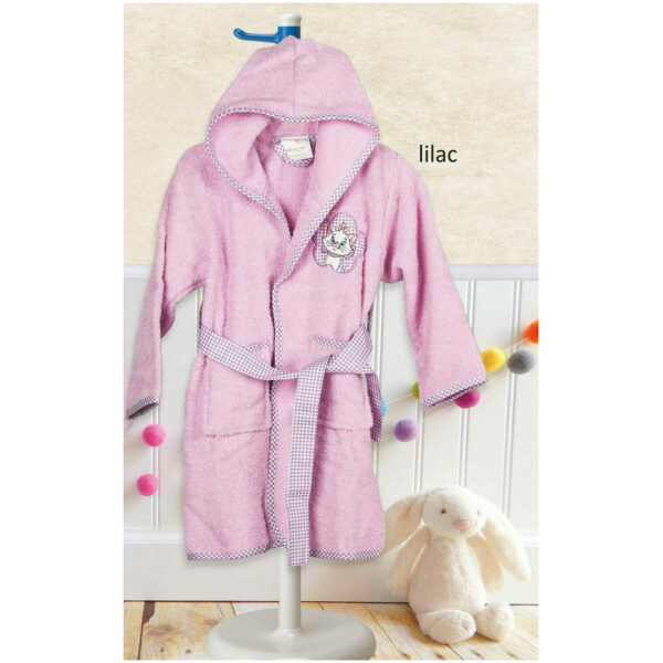 Baby bathrobe 1-2 years Flamingo Bubbles Lilac
