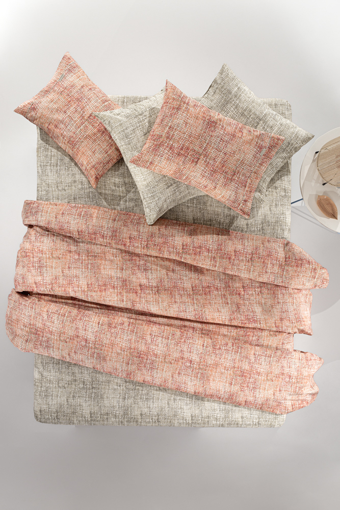 Set of extra double bed sheets 240×265 Guy Laroche Net Coral