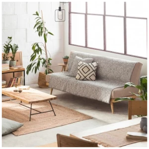 Three-seater sofa throw 180x310 Gofis Home Emerald 144/14 Black