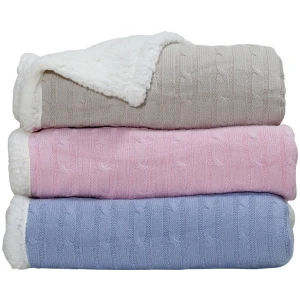 Baby knitted blanket 80x110 Das Home Relax 6412 Light blue