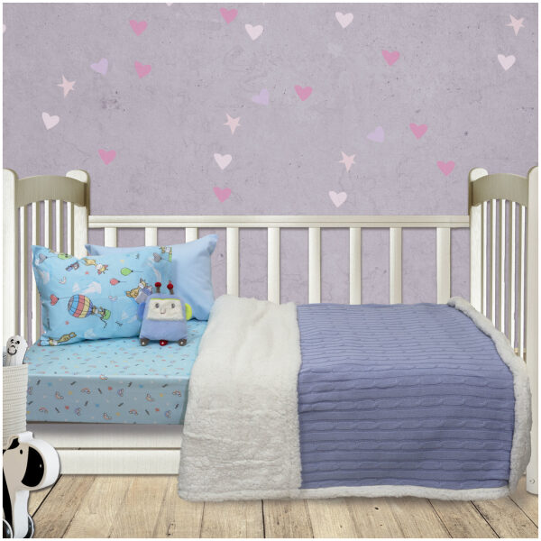 Baby knitted blanket 80x110 Das Home Relax 6412 Light blue