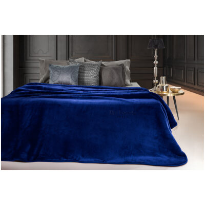 Guy Laroche Smooth Blanket Acrylic 160x220 Navy Blue