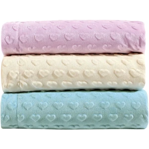 Fleece cot blanket 110×150 Das Home Relax 6365 Ecru