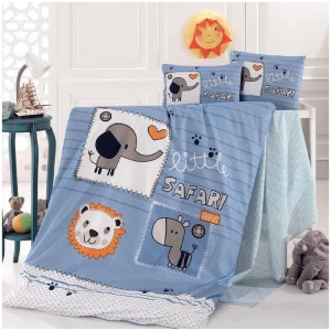 Set of baby sheets 100x150 Homeline Nexttoo Safari 4022 Blue