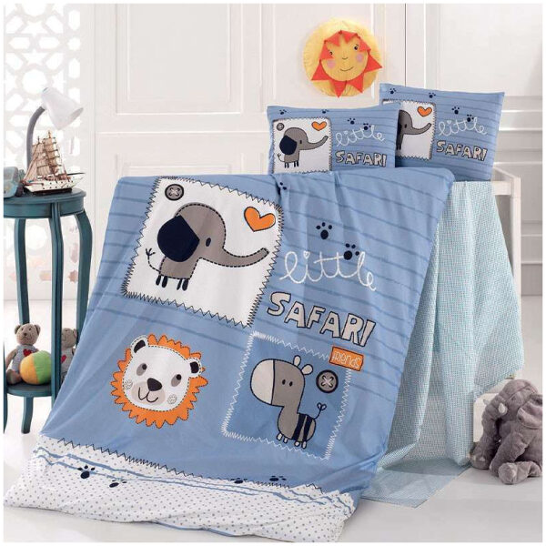 Set of baby sheets 100x150 Homeline Nexttoo Safari 4022 Blue