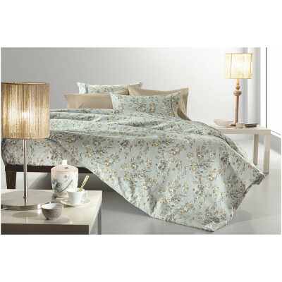 Extra double duvet cover set with 2 pillowcases Guy Laroche Griffin Green