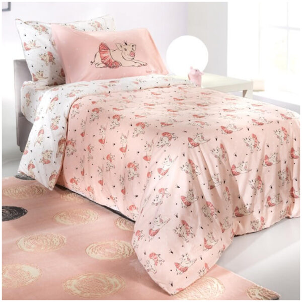 Bed sheet set 160x250 Saint Clair Piggy Pink