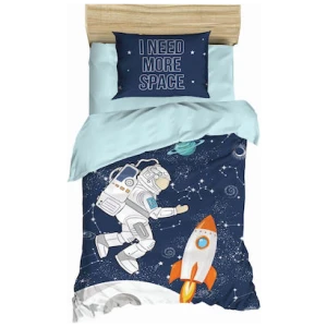 Bed sheet set 160x250 Flamingo Spacemenu Blue