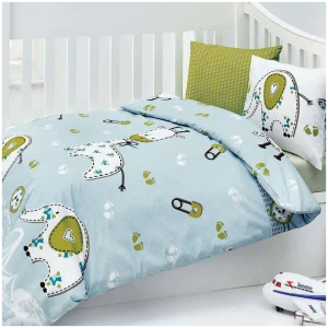 Set of baby sheets 100x150 Homeline Nexttoo Jerry 4019 Light blue