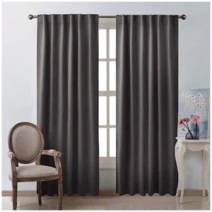 Curtain slot Black out Width 140cm x Height 260cm  Dark grey color