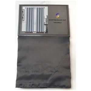 Curtain slot Black out Width 140cm x Height 260cm  Dark grey color