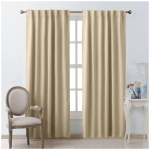 Curtain slot Width 300cm x Height 270cm Beige color