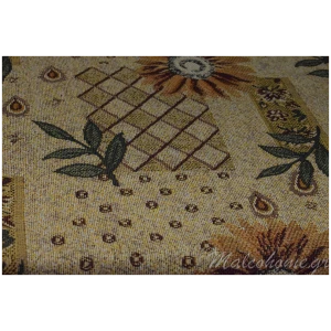 Round tablecloth 174 retro Malco Home Ecru