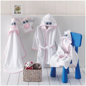 Baby Cape Homeline Nexttoo Owl 3086 White Pink