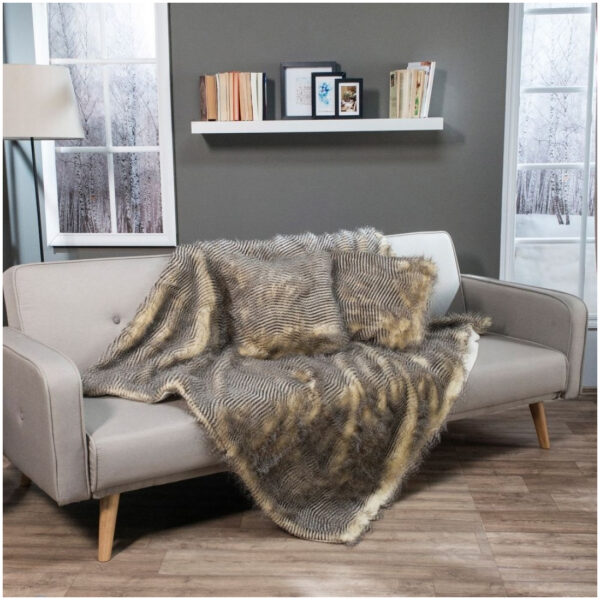 Decorative pillowcase 45×45 Teoran Pelt 17 Beige Brown