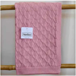 Baby knitted blanket 70x90 Homeline Nexttoo Diamonds 3093 Pink