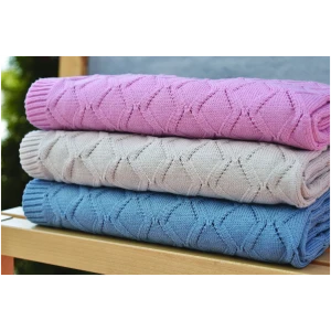 Baby knitted blanket 70x90 Homeline Nexttoo Diamonds 3093 Pink