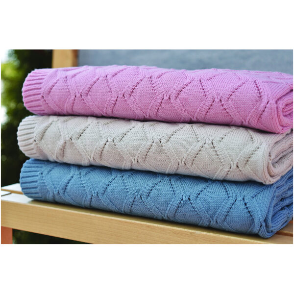Baby knitted blanket 70x90 Homeline Nexttoo Diamonds 3093 Beige