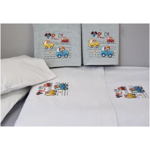 Baby pique blanket 110x130 Homeline 899 Cars White