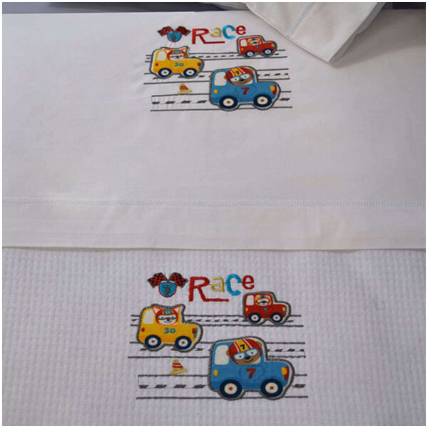 Baby pique blanket 110x130 Homeline 899 Cars White