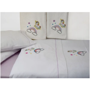 Baby pique blanket 110x130 Homeline 899 Unicorn White