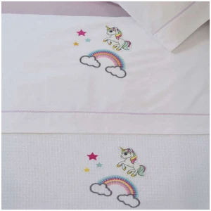 Baby pique blanket 110x130 Homeline 899 Unicorn White
