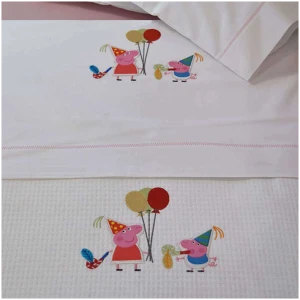 Baby pique blanket 110x130 Homeline 899 Peppa White
