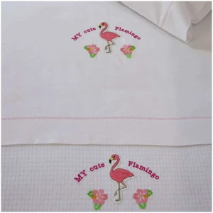 Baby pique blanket 110x130 Homeline 899 Flamingo White