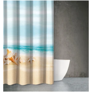 Bath curtain 180×200 Saint Clair Seawater Des 615 Blue Beige
