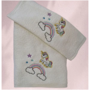 Set of towels 2pcs Homeline 899 Unicorn White