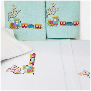 Set of towels 2pcs Homeline 899 Train Bright green