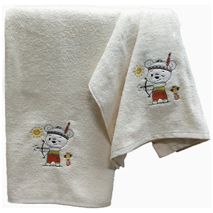 Set of towels 2pcs Malco Home Playtime Ecru