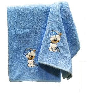 Set of towels 2pcs Malco Home Teddy Boy Blue