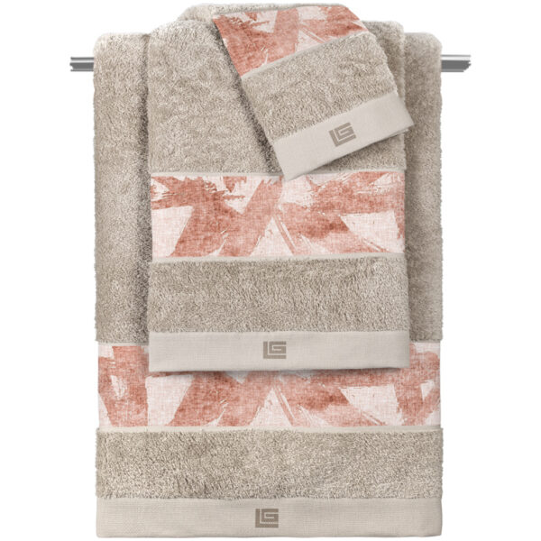 Set of towels 3pcs Guy Laroche Finesse Natural Coral