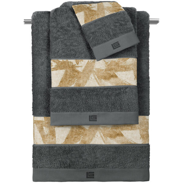 Set of towels 3pcs Guy Laroche Finesse Anthracite Golden