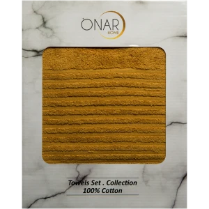 Set of towels 3pcs Onar Home 1116 Mustard