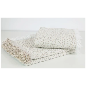 Sofa throw set 3 pieces double-sided cotton Malco Home Beige