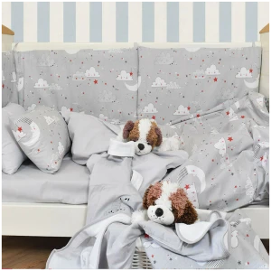 Set of baby sheets 115×160 Homeline Nexttoo 3157 Grey
