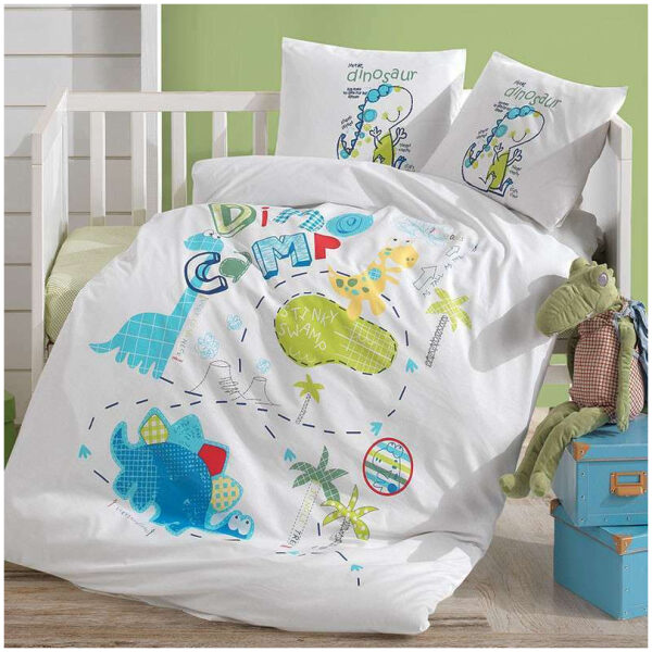 Set of baby sheets 100x150 Homeline Nexttoo Dino Camp 4015 Colorful