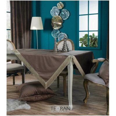Τραπεζοκαρέ 140x140 Teoran Velvet 03 καφέ