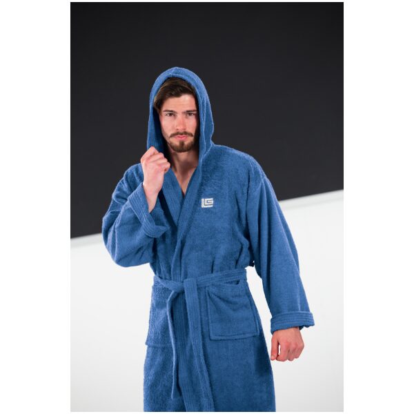 Hooded bathrobe Guy Laroche Daily Blue