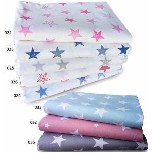 Bed sheets set 160x240 Dim Stars White Red