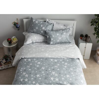 Single bed sheets set 160 × 260 Galaxy Grey