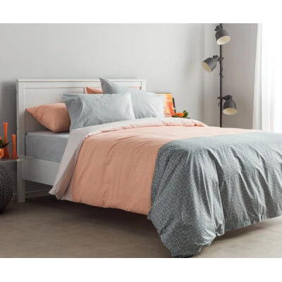 Set of double sheets 220x260 Ariadne Orange Gray