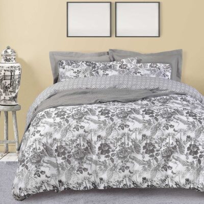 Bed linen set 230x260 Das Home Best 4752 Grey White
